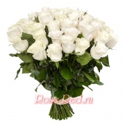 Белые розы Премиум 60см