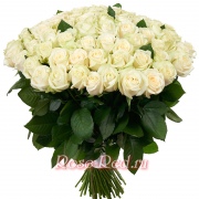 Белые розы 70см